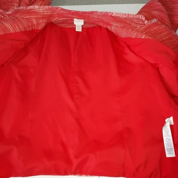 Chico's textured jacket Sz-3 - Picture 7 of 12
